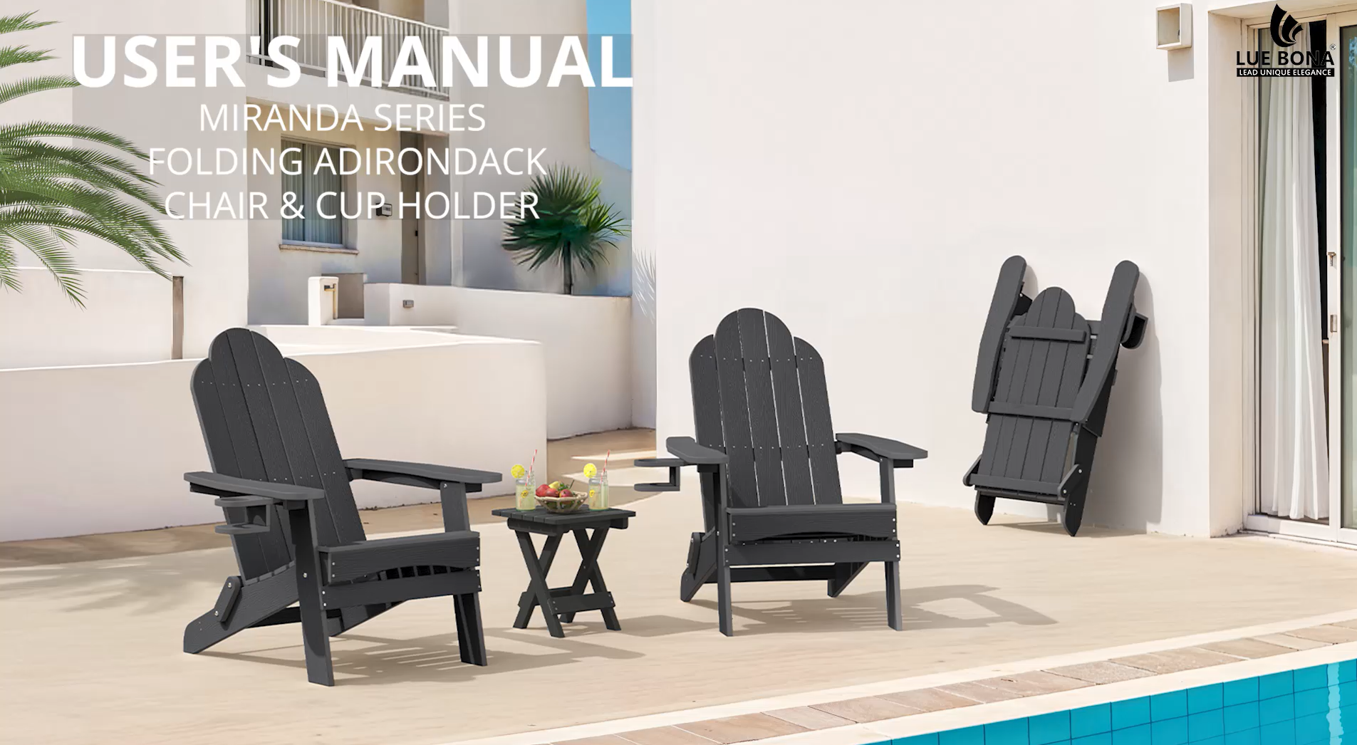 Amazon.com : LUE BONA Folding Adirondack Chair, HDPS Fire Pit